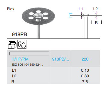 Busch HP Diamond Disc 918PB 22mm Medium