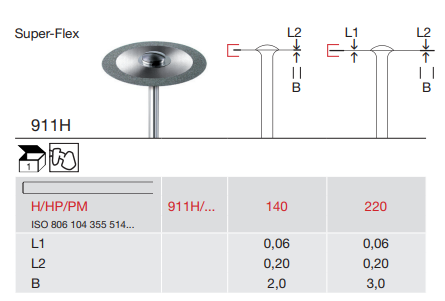 Busch HP Diamond Disc 911H 22mm Fine