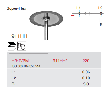 Busch HP Diamond Disc 911HH 22mm Fine