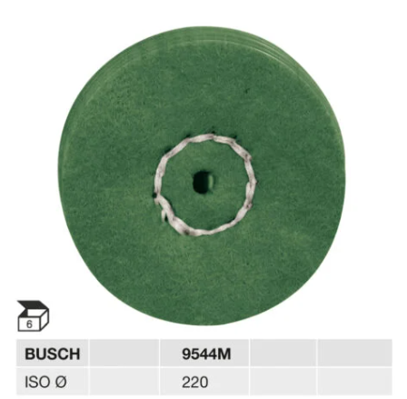 Busch Unmounted Polishing Buffs 9544M 22mm Green (