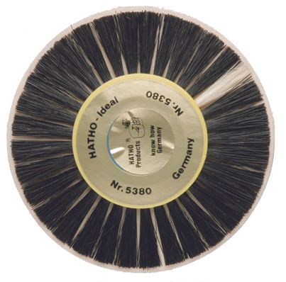 Poly-Buff Blk Bristle Wheel with Muslin Layers