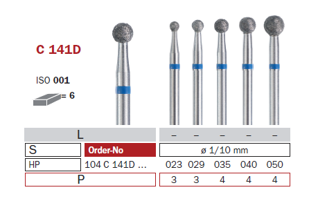 Diaswiss HP Round Surgical Diamond 141D
