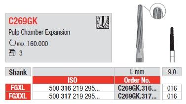 Endo Pulp Chamber Bur C269GK