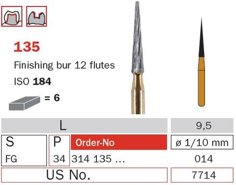 Diaswiss FG T/C Finishing 12 Fluted