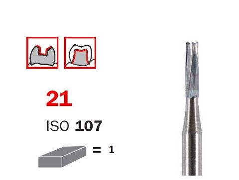 Diaswiss FG X-long Tungsten Carbide Flat End 21