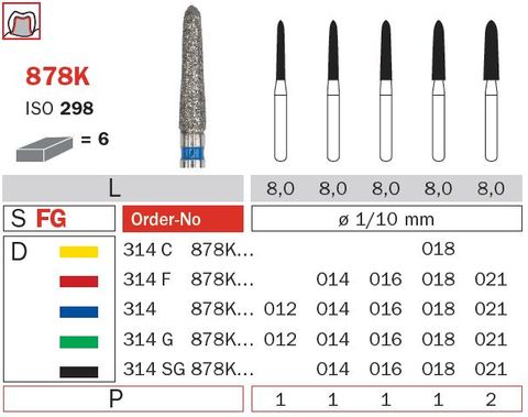 Diaswiss FG Tapered Torpedo Diamond