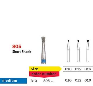 Diaswiss FG Short Shank Inverted Cone 805/010 Med