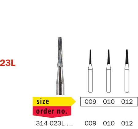 Diaswiss FG Tungsten Carbide Long Tapered 23L