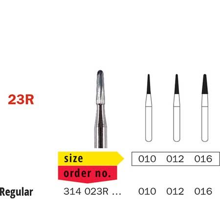 Diaswiss FG T/Carbide Tapered Round End 23R/016