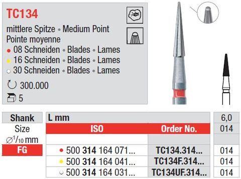 Edenta FG T/Carbide Finishing 134