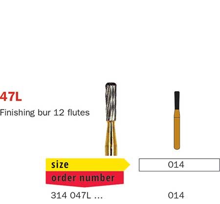 Diaswiss FG T/Carbide Finishing 12 Fluted 47L/014