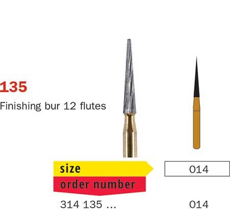 Diaswiss FG T/Carbide Finishing 12 Fluted 135/014