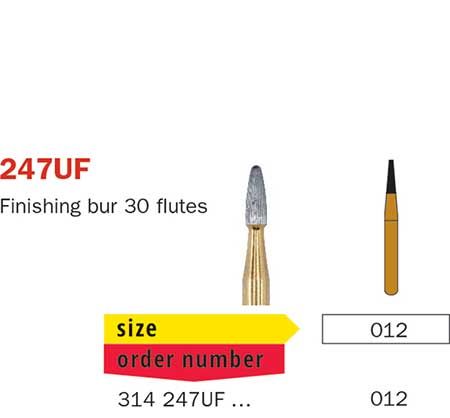 Diaswiss FG T/Carbide Finisher 30 Fluted 247UF/012