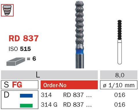 Diaswiss FG Reducer Diamond 837 Diamond