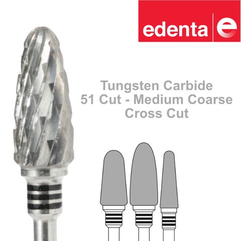 Volcano TC-Cutters Cross Cut Fine (Red Band) (Edenta), Dental Product