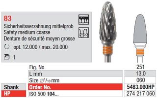 Edenta TC Cutter 5483/060 Medium Coarse