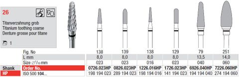 Edenta TC Cutter Titanium Toothing Coarse