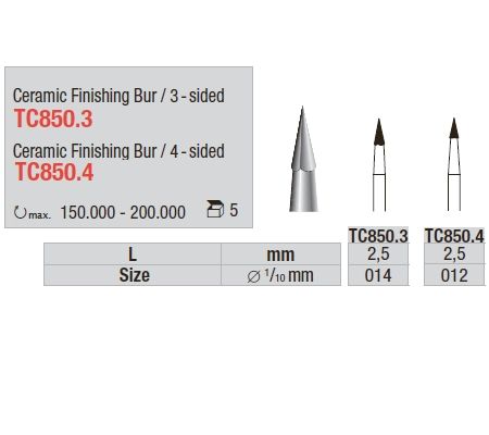 Edenta FG Ceramic Finishing T850 Bur