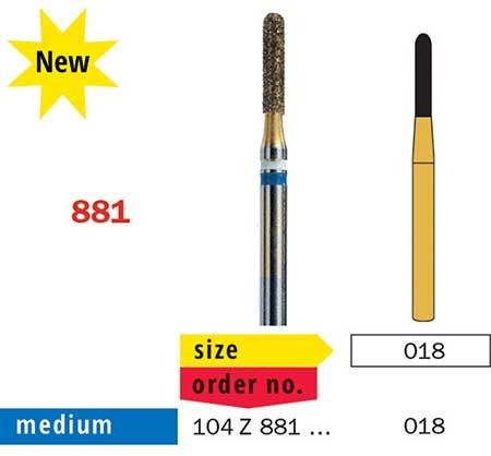 Diaswiss HP Cylinder Diamond For Zirconia 881/018