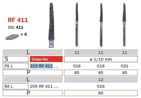 Diaswiss FG Surgical Diamond RF411