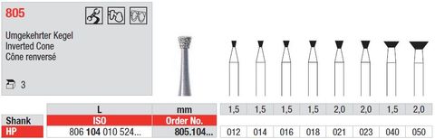 Edenta HP Inverted Cone 805 Diamond