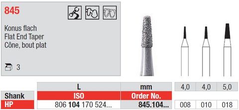 Edenta HP Diamond Flat End Taper 845/010