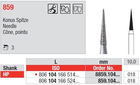 Edenta HP Needle 859 Diamond Bur