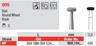 Edenta HP Diamond Round Wheel 909/040