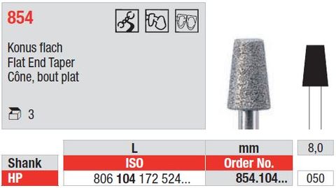 Edenta HP Flat End Taper 854 Diamond