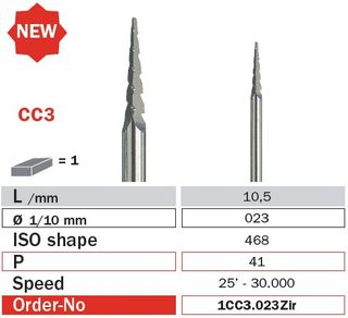 Diaswiss Zirconia Removal Bur CC3/023Zir