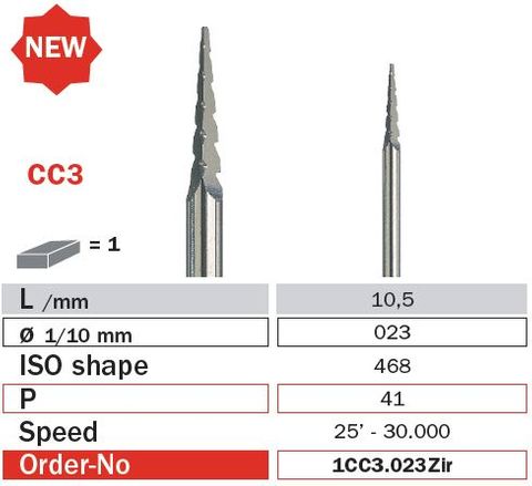 Diaswiss Zirconia Removal Bur CC3/023Zir