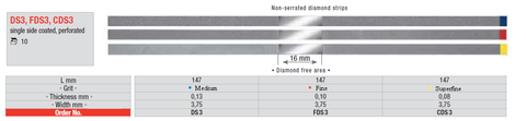 Edenta Diamond Finishing Strips 3.75mm