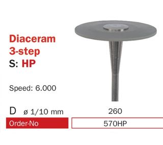 570HP Diaswiss Polishing Rubber Knife Edge Step 3