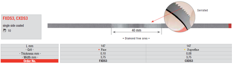 Edenta Diamond Finishing Strips Serrated