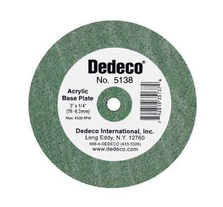 Dedeco Acrylic Base Plate Lathe Wheel 76 x 9.5mm