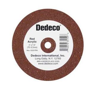 Dedeco Red Acrylic Lathe Wheel 76 x 9.5mm
