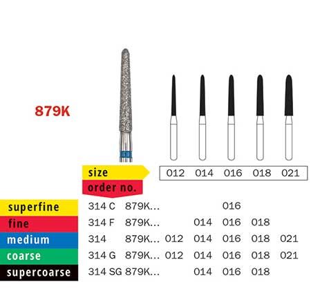 Diaswiss FG Tapered Torpedo 879K Diamond Bur