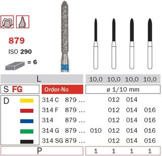 Diaswiss FG Cylindrical Torpedo 879/010 Coarse