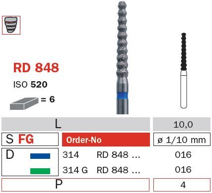 Diaswiss FG Reducer Diamond 848 Diamond