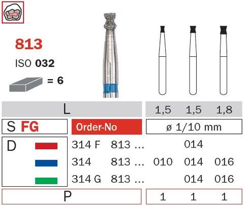 Diaswiss FG Amalgum Remover 813 Diamond