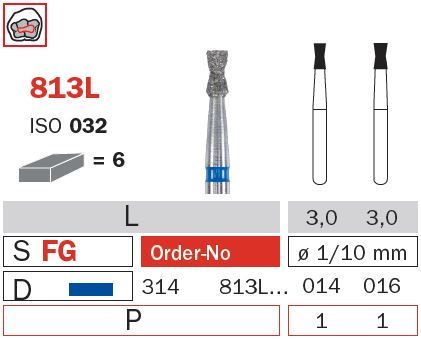 Diaswiss FG Amalgum Remover 813L Diamond