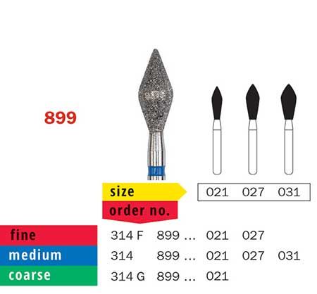 Diaswiss FG Pointed Bud 899 Diamond Bur