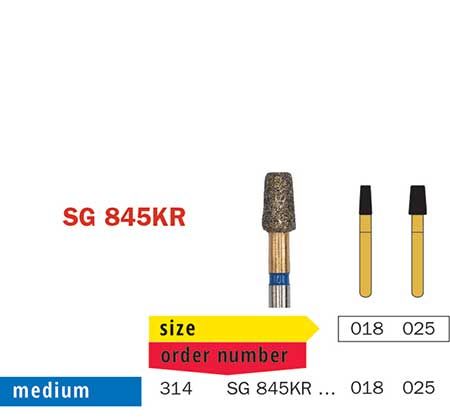 Swiss Goldie Round Edge Taper 845KR Diamond Bur