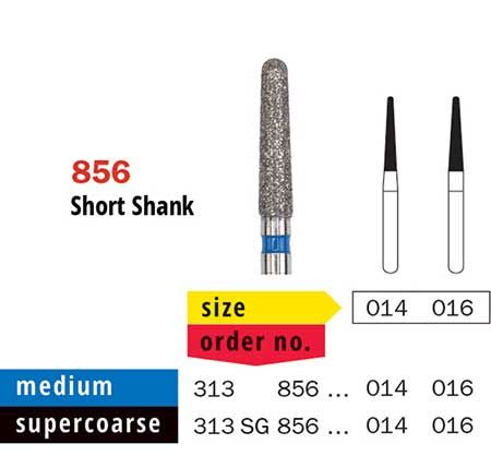 Diaswiss S/Shank Round Taper 856 Diamond Bur