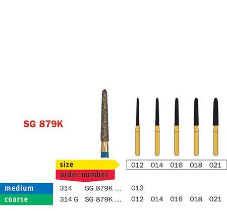 S/Goldie Tapered Torpedo 879K Diamond Bur