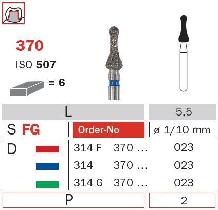 Diaswiss Contouring 370 Diamond Bur