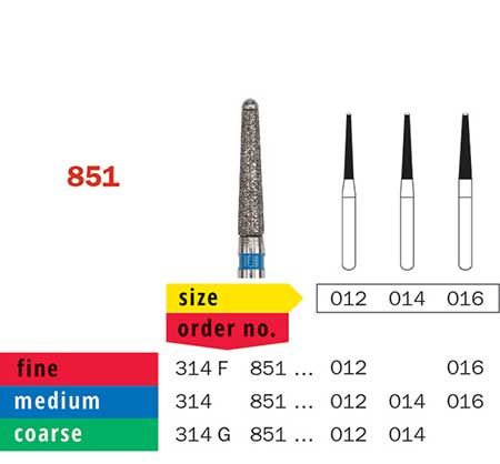 Diaswiss Round Safe End Taper 851 Diamond Bur