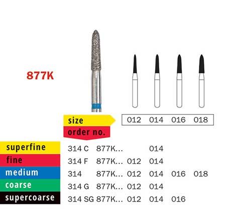 Diaswiss FG Tapered Torpedo 877K Diamond Bur