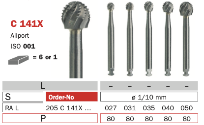 Diaswiss RA Surgical Bur Allport C141X