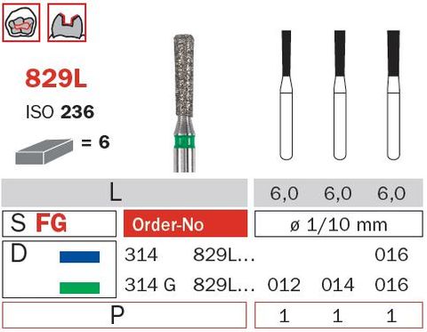 Diaswiss FG Long  Inverted Cone 829L Diamond